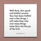 Wall-mounted scripture tile for Matthew 25:21 - "Well done, thou good and faithful servant"