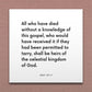 Wall-mounted scripture tile for D&C 137:7 - "All who have died without a knowledge of this gospel"