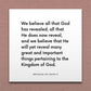 Wall-mounted scripture tile for Articles of Faith 9 - "We believe all that God has revealed"