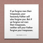 Wall-mounted scripture tile for Matthew 6:14-15 - "If ye forgive men their trespasses"