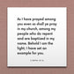 Wall-mounted scripture tile for 3 Nephi 18:16 - "As I have prayed among you even so shall ye pray"