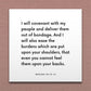 Wall-mounted scripture tile for Mosiah 24:13-14 - "I will covenant with my people and deliver them"