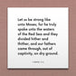 Wall-mounted scripture tile for 1 Nephi 4:2 - "Let us be strong like unto Moses"