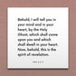 Wall-mounted scripture tile for D&C 8:2-3 - "I will tell you in your mind and in your heart"