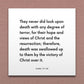 Wall-mounted scripture tile for Alma 27:28 - "They never did look upon death with any degree of terror"