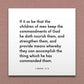 Wall-mounted scripture tile for 1 Nephi 17:3 - "If the children of men keep the commandments of God"