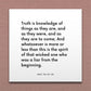Wall-mounted scripture tile for D&C 93:24-25 - "Truth is knowledge of things as they are"