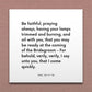 Wall-mounted scripture tile for D&C 33:17-18 - "Be faithful, praying always, having your lamps trimmed"