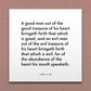 Wall-mounted scripture tile for Luke 6:45 - "Of the abundance of the heart his mouth speaketh"