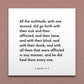 Wall-mounted scripture tile for 3 Nephi 17:9 - "He did heal them every one"