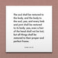 Wall-mounted scripture tile for Alma 40:23 - "Even a hair of the head shall not be lost"