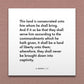 Wall-mounted scripture tile for 2 Nephi 1:7 - "This land is consecrated unto him whom he shall bring"