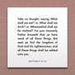 Wall-mounted scripture tile for Matthew 6:31-33 - "Seek ye first the kingdom of God and his righteousness"