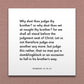 Wall-mounted scripture tile for Romans 14:10,13 - "Why dost thou judge thy brother?"