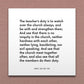 Wall-mounted scripture tile for D&C 20:53-55 - "The duties of a Teacher or Deacon"