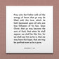 Wall-mounted scripture tile for Moroni 7:48 - "Pray unto the Father with all the energy of heart"