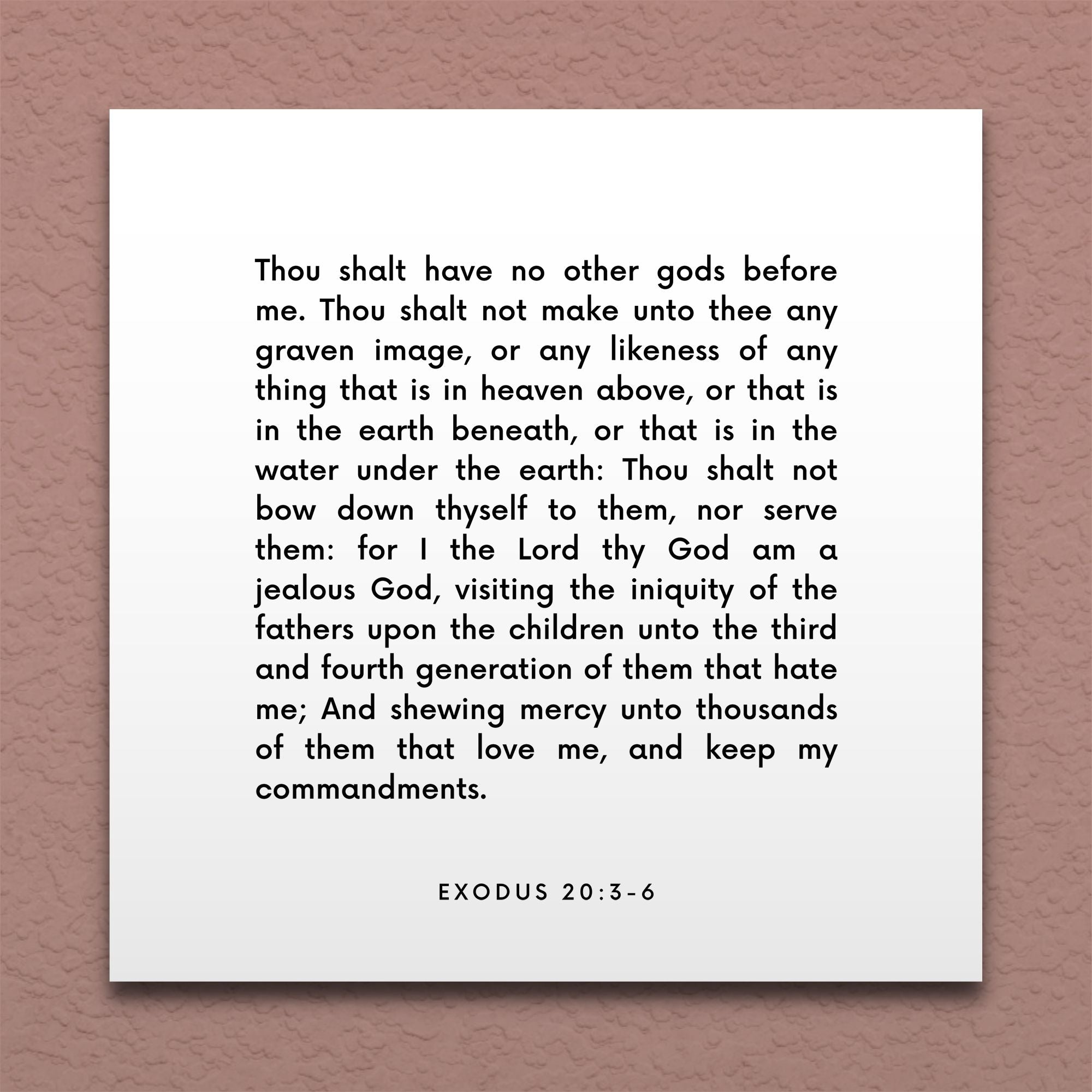 LDS Scripture Quote Ex 20 3 6 No other gods before me ScriptureFix